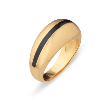 Black Candy Stripe Dome Ring, 3 of 6