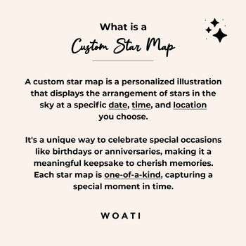 Custom Star Map Print, Personalised Night Sky, 3 of 5