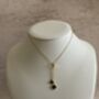Clover 18 K Gold Plated Pendant Necklace Black, thumbnail 3 of 8