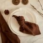 Indie Brown Cotton Gauze Table Napkin Set Of Four, thumbnail 1 of 3