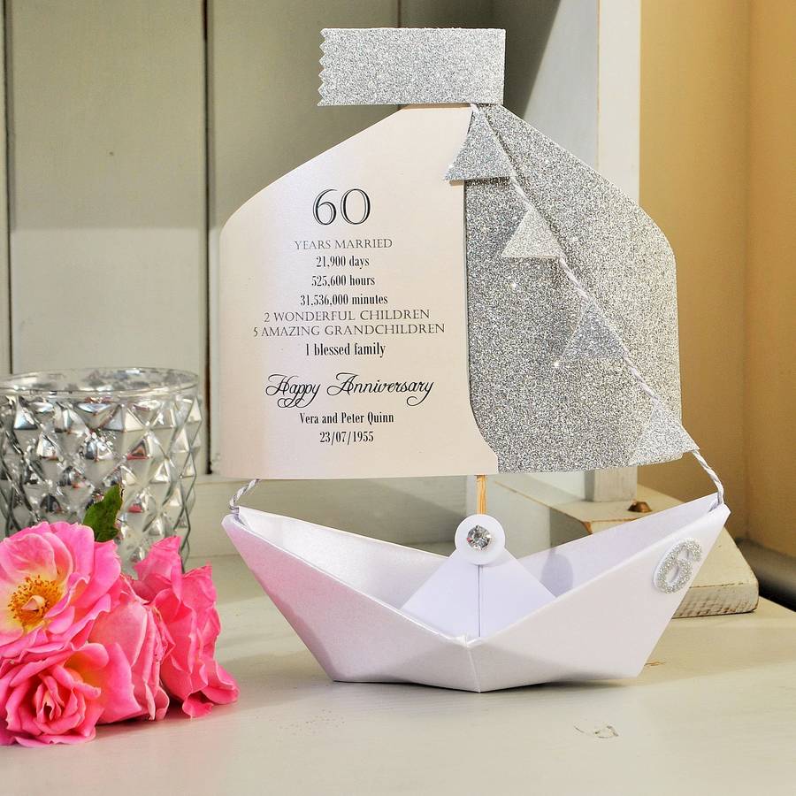 Shining Diamond 60th Wedding Anniversary Card