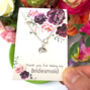 Thank You Teacher Sterling Silver Tiny Leaf Bracelet, thumbnail 12 of 12