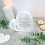Personalised Happy Heavenly Father's Day White Freestanding Heart, thumbnail 3 of 4