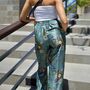 Turquoise High Waisted Trousers, thumbnail 2 of 4