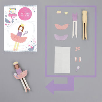 Make Your Own Ballerina Peg Doll Kit, 3 of 5