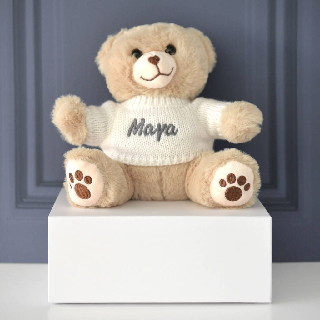 Personalised Teddy And Unisex Baby Clothes Gift Set By A Type Of Design