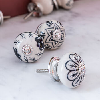 Delicate Monochrome Patterned Knobs, 2 of 3