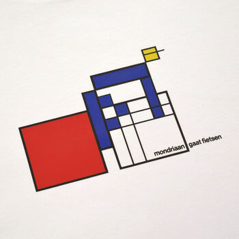 Mondrian Goes Cycling White T Shirt, 2 of 6