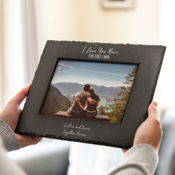 Personalised I Love You More The End I Win Photo Frame, 4 of 4