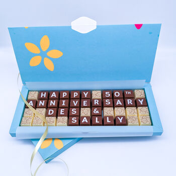 Personalised 50th Golden Anniversary Chocolates, 3 of 7