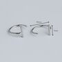Sterling Silver Minimalist Ear Jacket Earrings, thumbnail 3 of 5