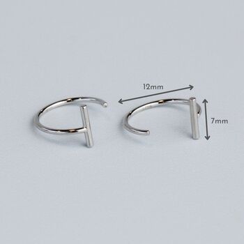 Sterling Silver Minimalist Ear Jacket Earrings, 3 of 5