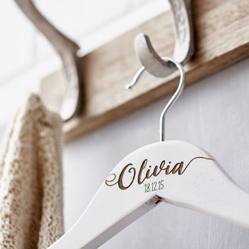 Personalised New Baby Wooden Hanger, 2 of 6