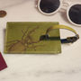 Personalised Leather Luggage Tag With A Stag Beetle, thumbnail 4 of 8