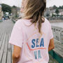 Sea Ya Women's Beach Slogan T Shirt, thumbnail 3 of 4