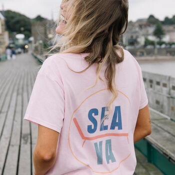 Sea Ya Women's Beach Slogan T Shirt, 3 of 4