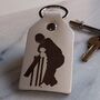 Cricket Lover's Leather Key Ring, thumbnail 2 of 12
