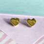 Heart Stud Rose/Gold Plated Sterling Silver Earrings, thumbnail 3 of 7
