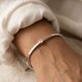 Solitaire Diamond Bangle Silver Non Tarnish Waterproof, thumbnail 6 of 8