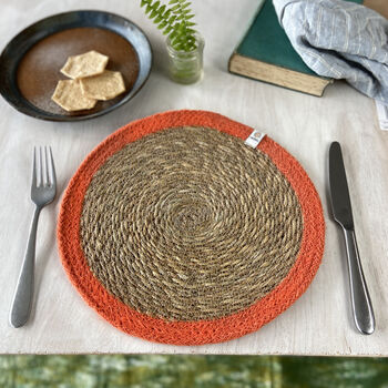 Respiin Natural Seagrass/Jute Tablemat, 8 of 10