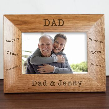 Personalised Dad's Oak Picture Frame, 7 of 7