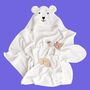 Baby Beach Bath Towel Hooded Cotton Baby Shower Gift, thumbnail 4 of 10