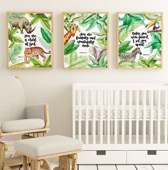 Fearfully And Wonderfully Made Nursery Print, 7 of 7