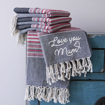 Cotton Beach Towel And Carrier Strap 30th Birthday Gift Set, 3 of 12