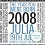 Personalised 16th Birthday Print Year 2008 Facts, thumbnail 3 of 12