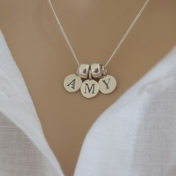 Sterling Silver Personalised Initial Necklace, 3 of 6