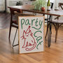 Party Cat Funny Cat Doodle Wall Art Print, thumbnail 1 of 10