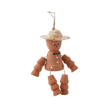 Terracotta Plant Pot Man With Gift Box, 3 of 6