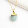 Aquamarine Tumbled Gemstone Necklace, thumbnail 1 of 4