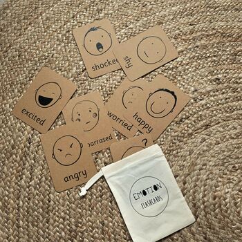 Emotion Flashcards With Organic Cotton Bag, 5 of 6