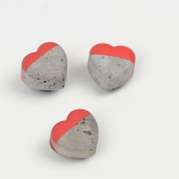 Colour Block Concrete Heart Fridge Magnets, 4 of 7