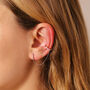 Chain Link Ear Cuff Single Huggie Earring, thumbnail 3 of 4