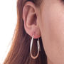 Curl Drop Sterling Silver Hoop Earrings, thumbnail 2 of 7