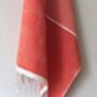 Coral / Pink / Grey Cotton Hand Towels, thumbnail 5 of 8