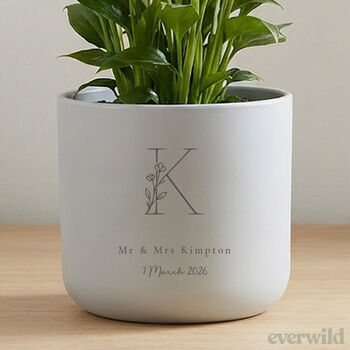 Personalised Plant Pot With Houseplant – Wedding Gift, 4 of 8