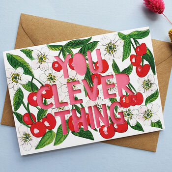 'You Clever Thing' Paper Cut Card, 2 of 6