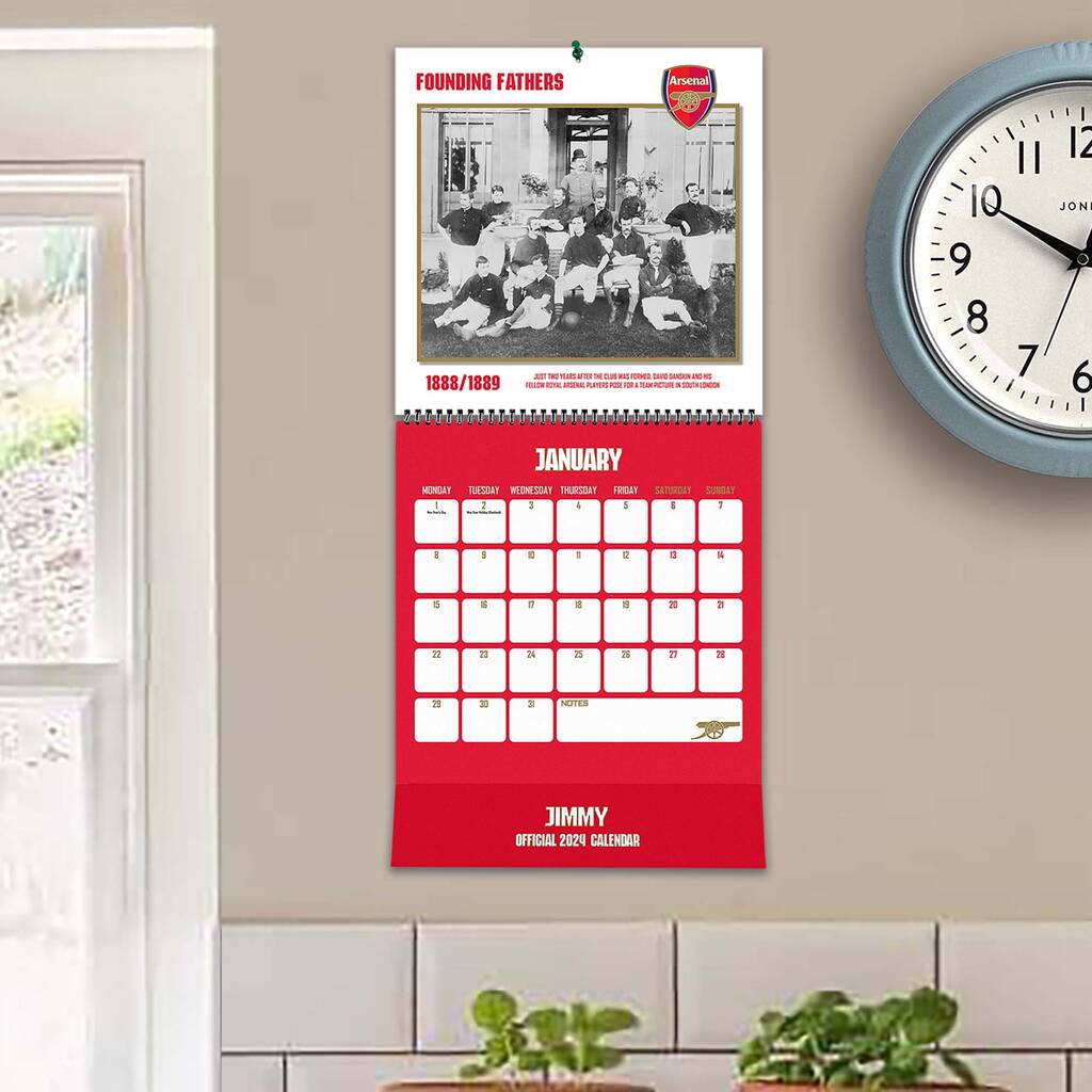 'Arsenal' 2024 Calendar By Intervino