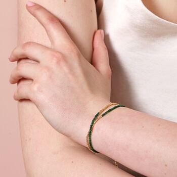 Semi Precious Stone Layered Beaded Bracelet, 4 of 12