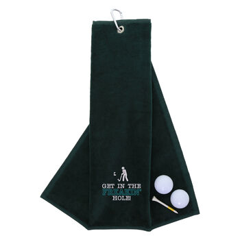 Get In The Hole Novelty Golf Towel, 10 of 12