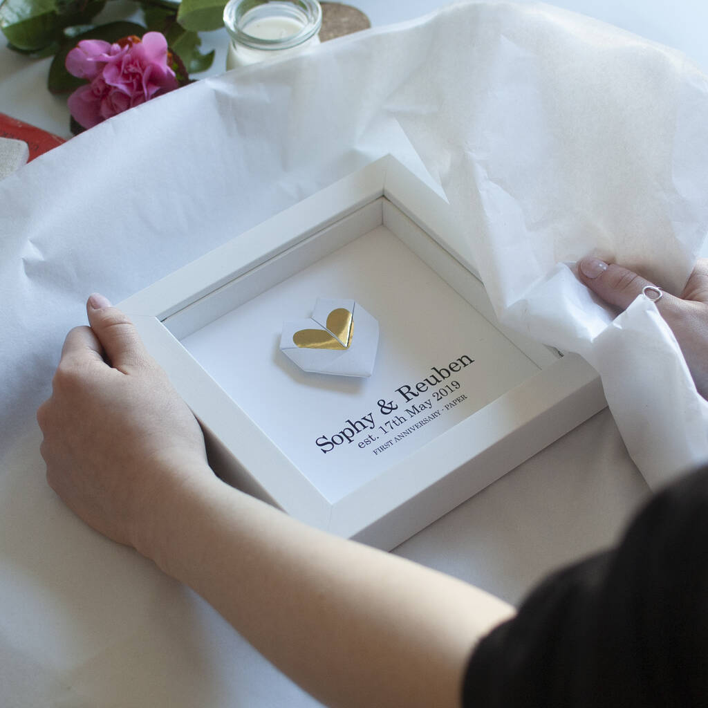 Personalised 1st Anniversary Gift Handmade Paper Heart By A Few Home Truths Notonthehighstreet Com