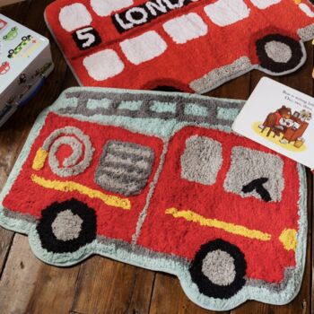 Childs Fire Engine Red Rug, 4 of 6