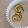 Chunky U Shape Hoops Gold, thumbnail 3 of 6