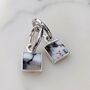The Square Dendritic Agate Silver Gemstone Earrings, thumbnail 1 of 6