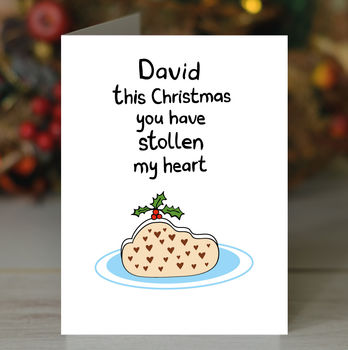 'Stollen My Heart' Christmas Card, 2 of 3