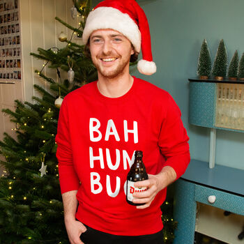 'Bah Humbug' Christmas Unisex Jumper Sweatshirt, 2 of 7