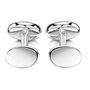 Solid Silver Cufflinks – Pearl | Groom's Party Wedding Gift, thumbnail 2 of 6